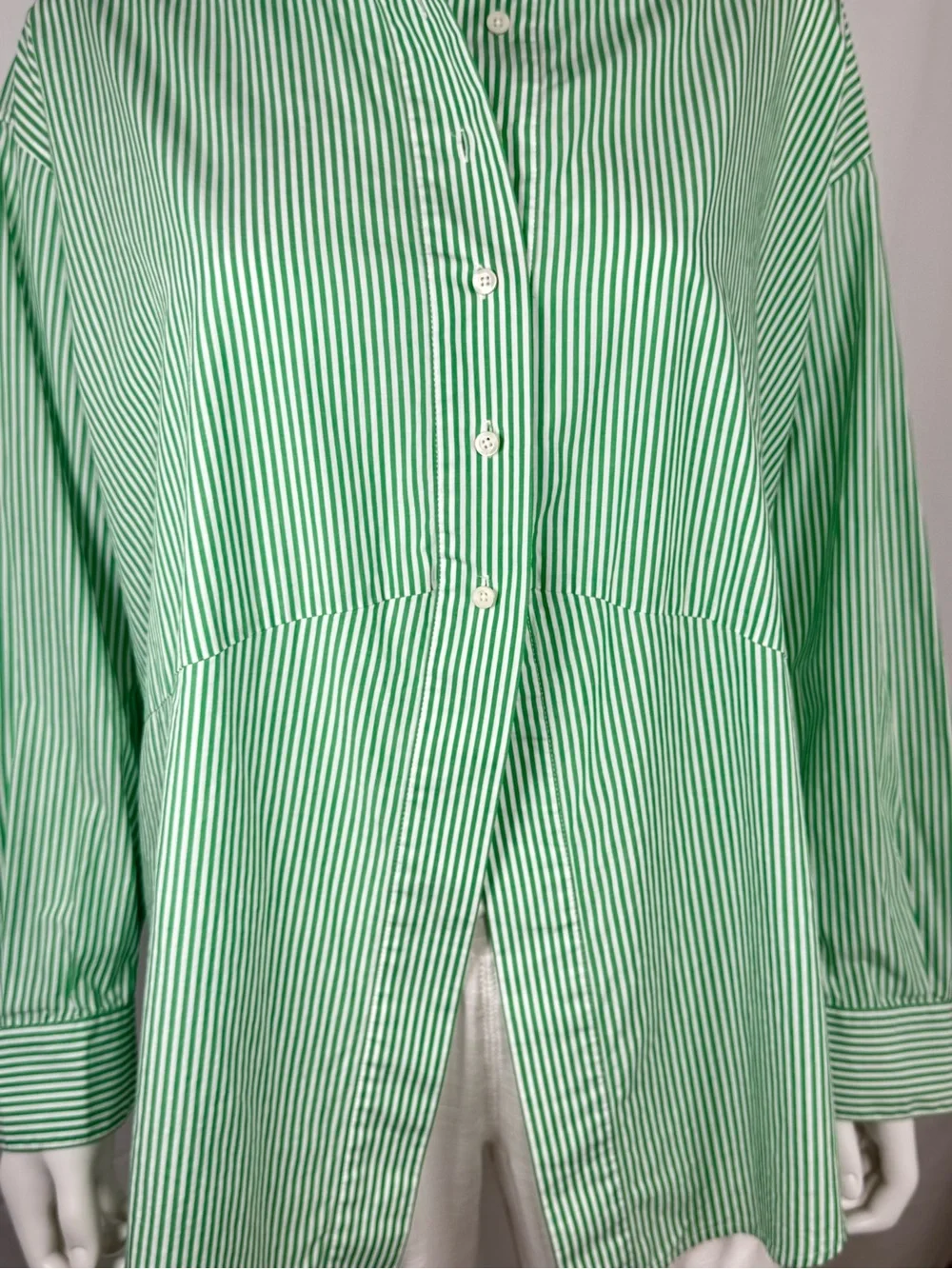Favorite Daughter The Door’s Always Open Ex-Boyfriend Shirt Green Stripe S - Picture 6 of 11